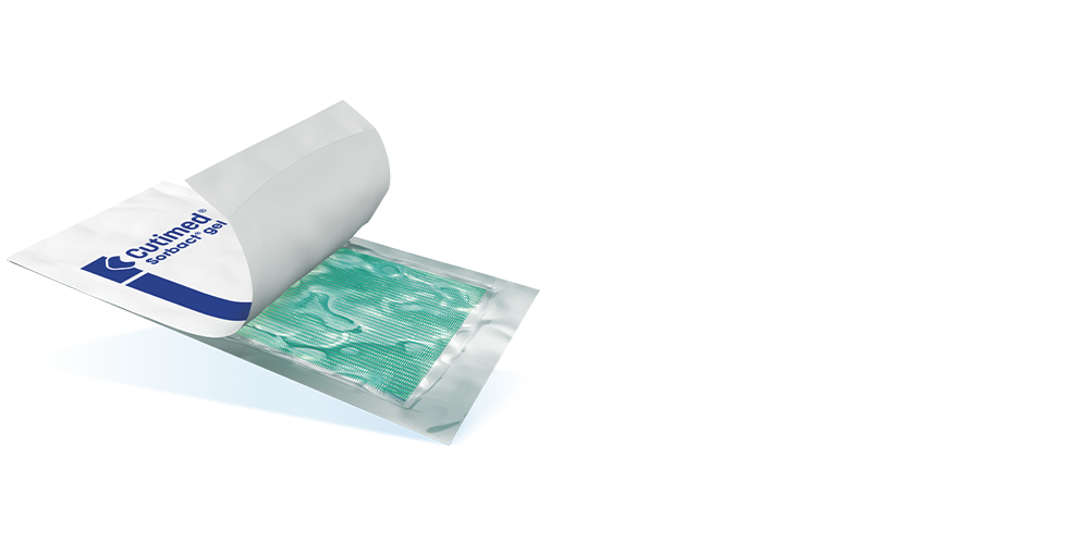 Obrázok znázorňujúci aplikáciu produktu Cutimed® Sorbact® Gel Obrázok znázorňujúci aplikáciu produktu Cutimed® Sorbact® Gel